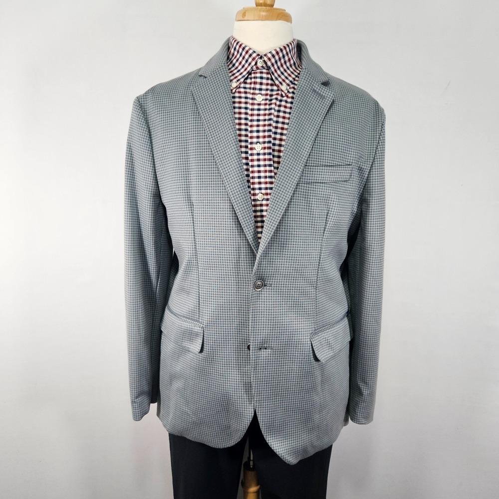 Construct Mens Sport Coat Blazer Two Button Knit Stretch Slim Fit Size 46R / XXL